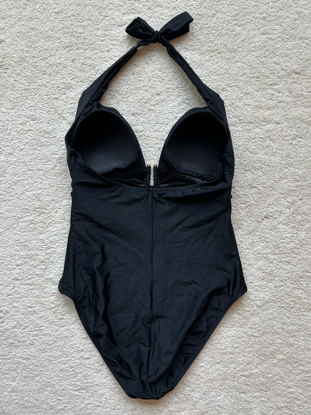 Shade & Shore U-Wire Halter Plunge Full Coverage One-Piece Swimsuit Sz Large NWT - Picture 4 of 5